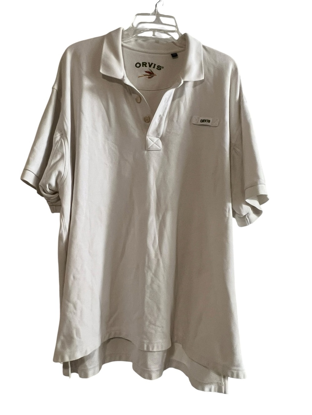 Orvis Fly Fishing Polo Shirt XXL Cream